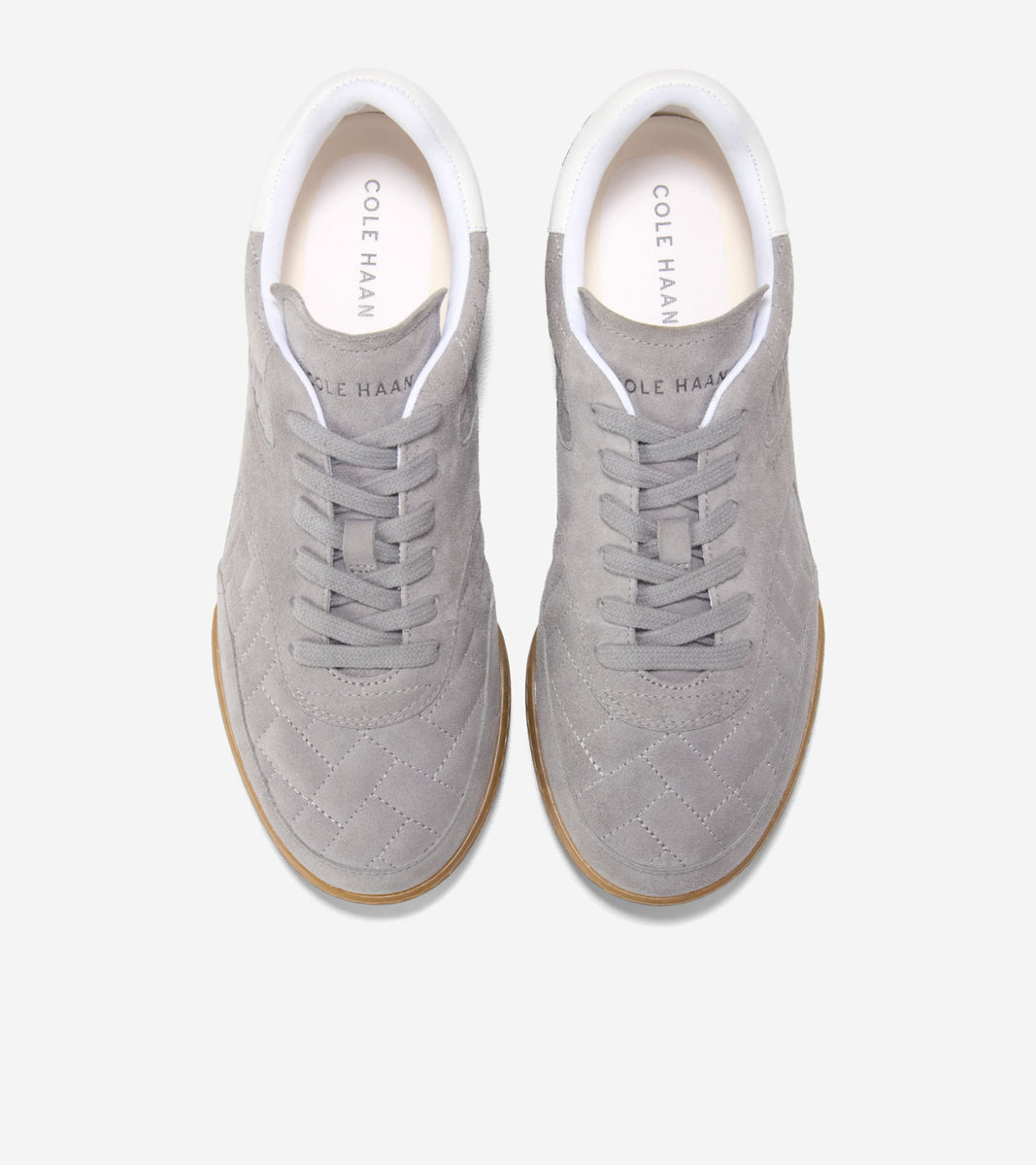 W33582:FROST GRAY SUEDE/WHITE LTR