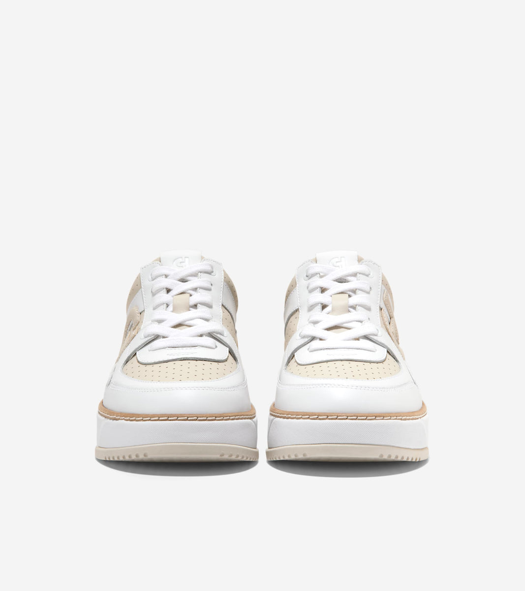 W33228:SILVER BIRCH PERF LEATHER/WHITE