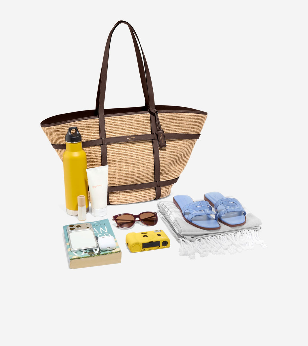 U08153:NATURAL RAFFIA/DK. CHOCOLATE.:0000