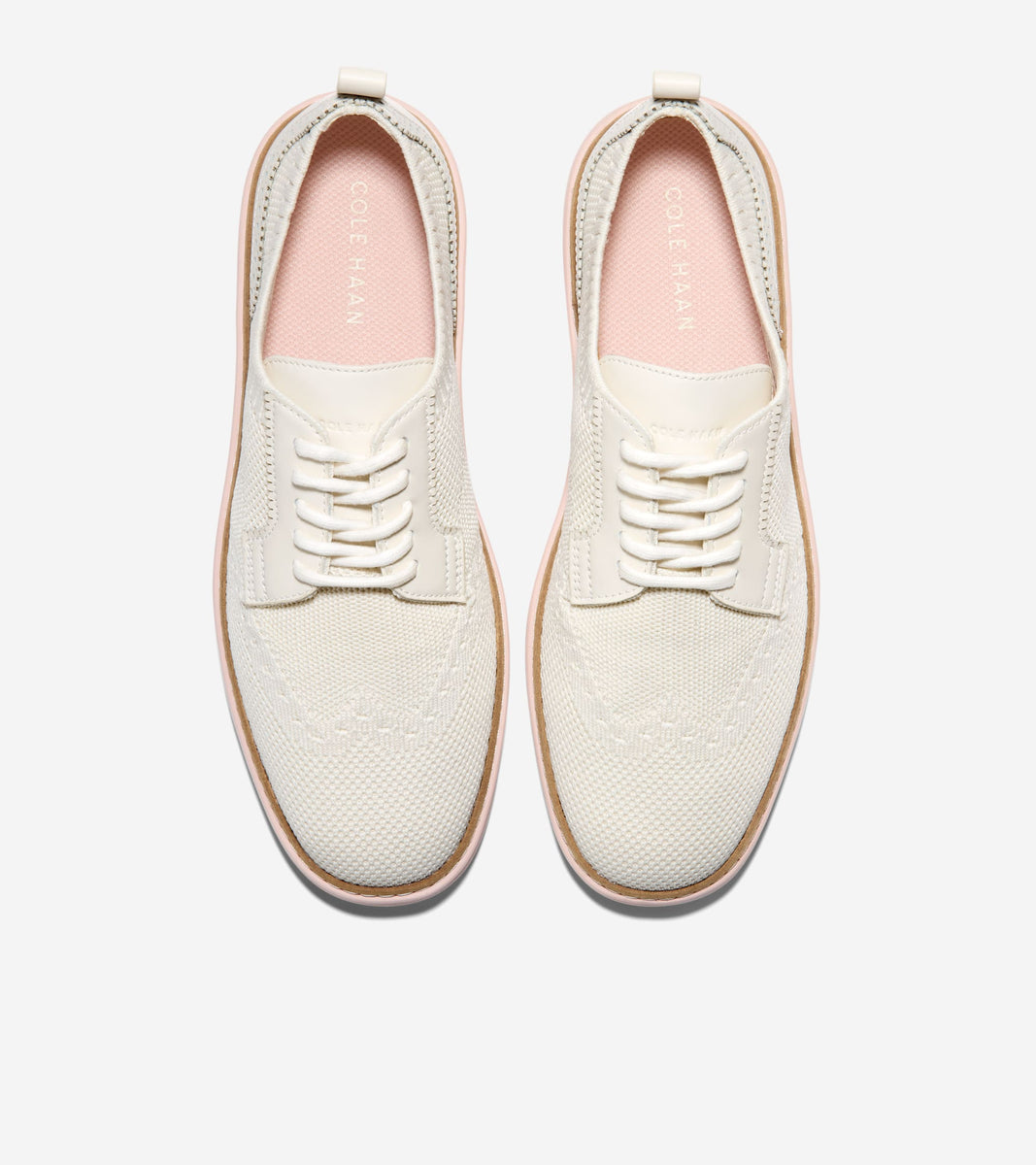 W33445:IVORY KNIT/LEATHER/CAMEO ROSE