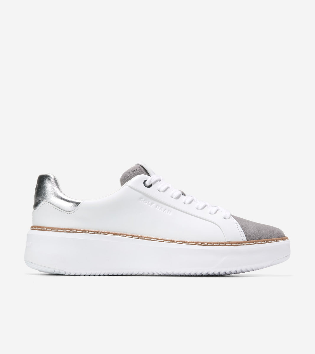 W33828:WHITE LTR/FROST GRAY SDE/SILVER METALLIC LTR