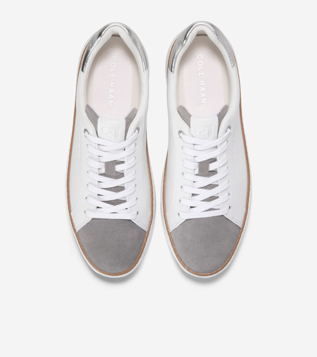 W33828:WHITE LTR/FROST GRAY SDE/SILVER METALLIC LTR