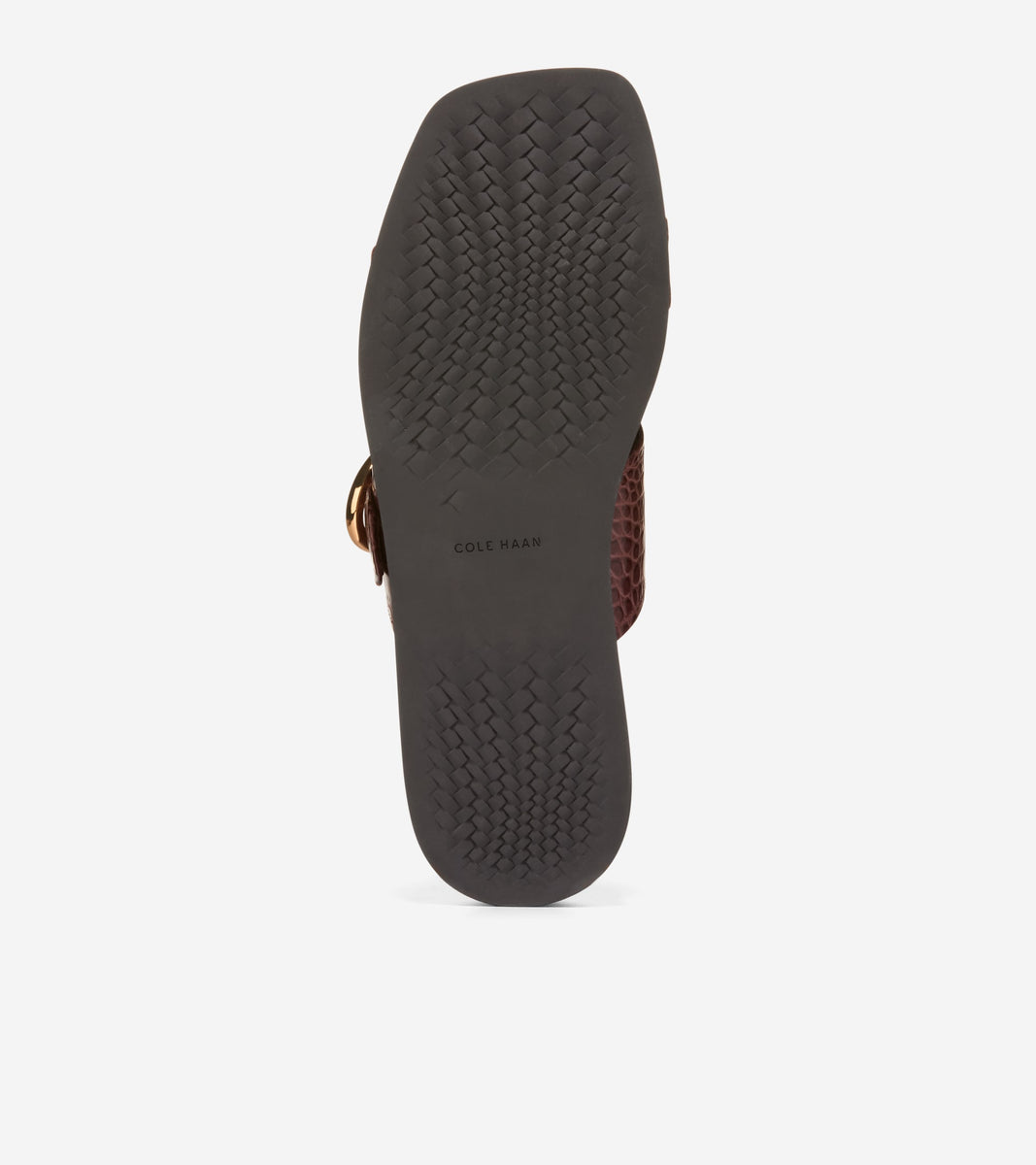 W35352:CH MAHOGANY CROC PRINT LEATHER