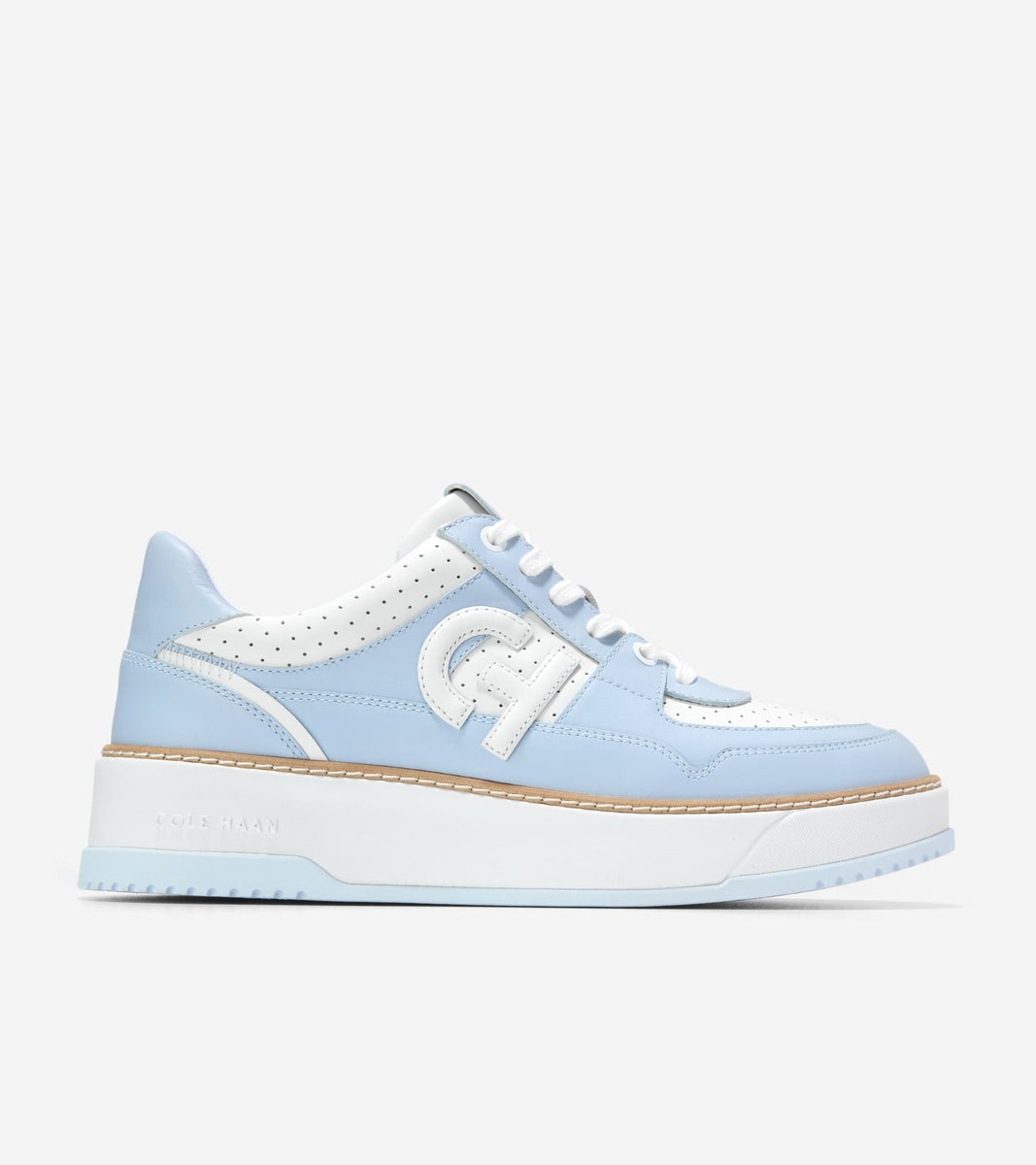 W33201:WHITE PERF LEATHER/SKYWAY/WHITE