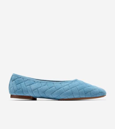 W36639:PROVINCIAL BLUE QUILTED SUEDE