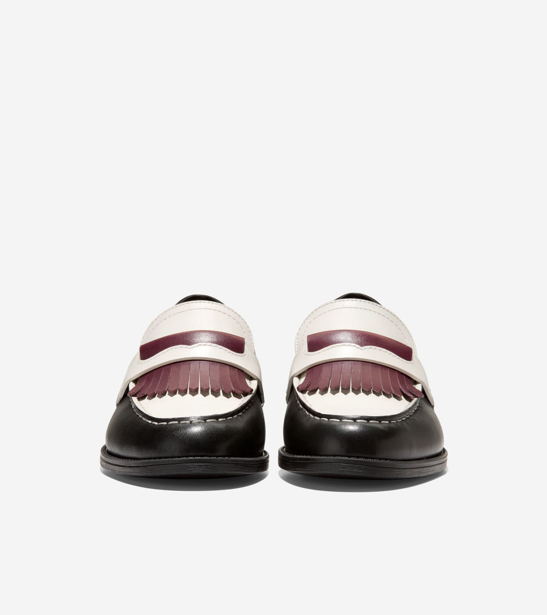 W33553:IVORY/BLACK/CH DK GARNET LTR