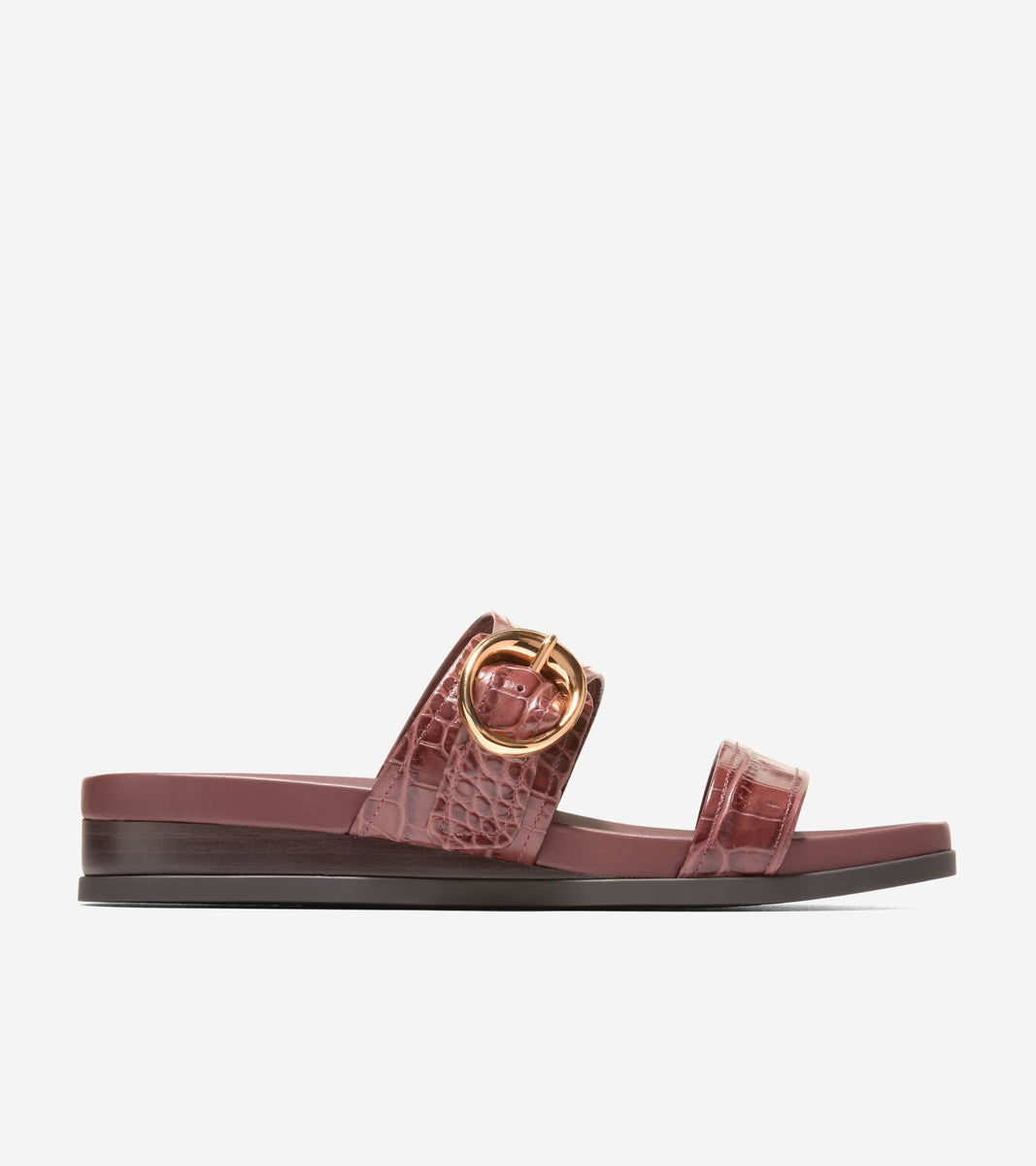 W35352:CH MAHOGANY CROC PRINT LEATHER