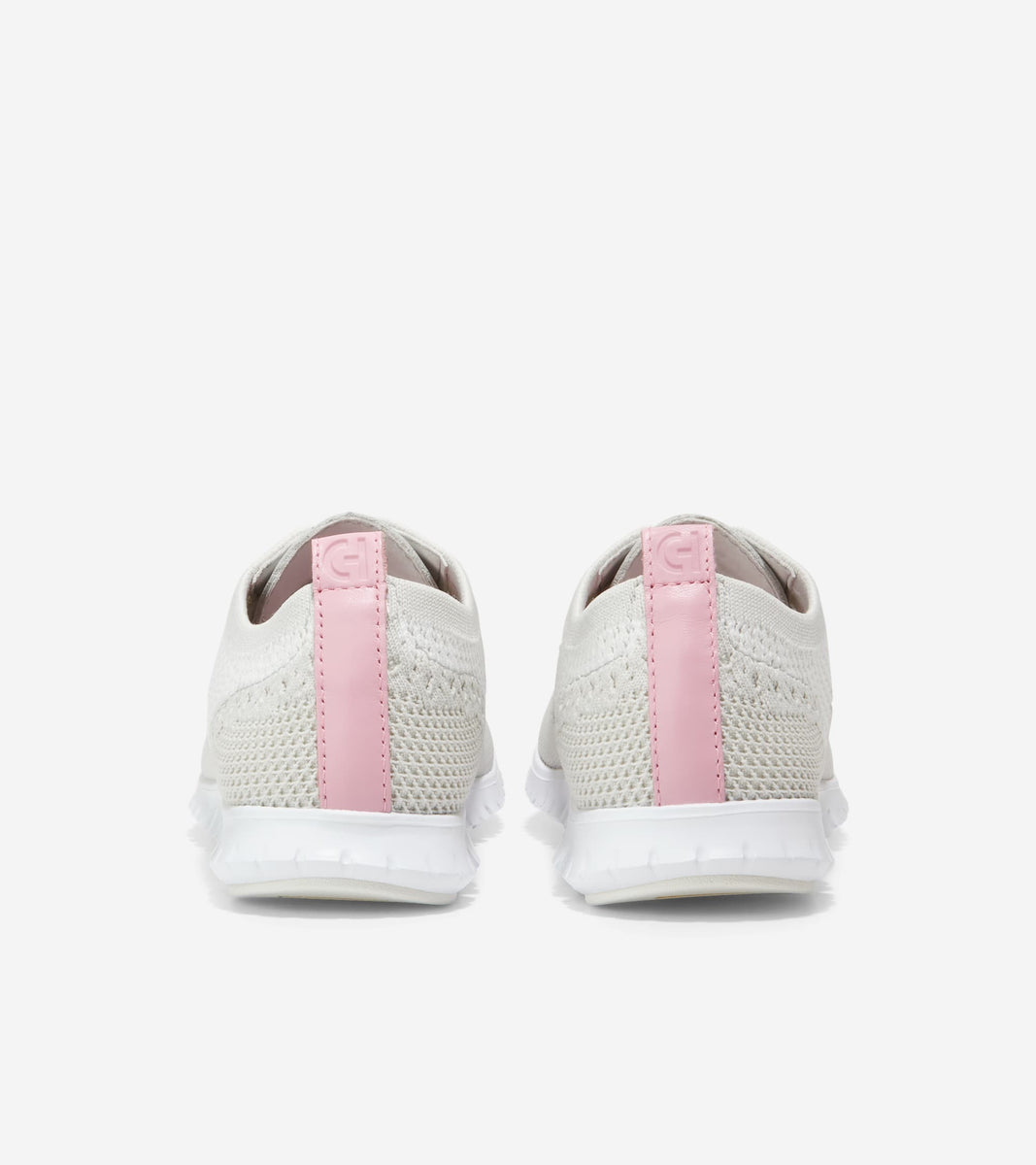 W24030:OYSTER MUSHROOM/WHITE KNIT / OYSTER MUSHROOM LEATHER / CH MEMPHIS PINK  HEEL STRIP & LININ