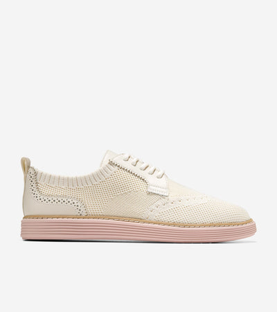 W33445:IVORY KNIT/LEATHER/CAMEO ROSE