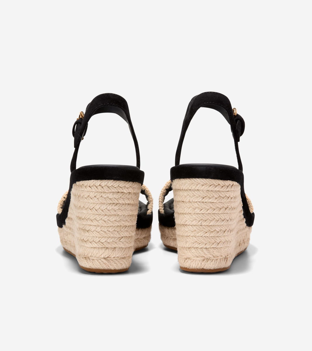 W36996:BLACK SUEDE / RAFFIA