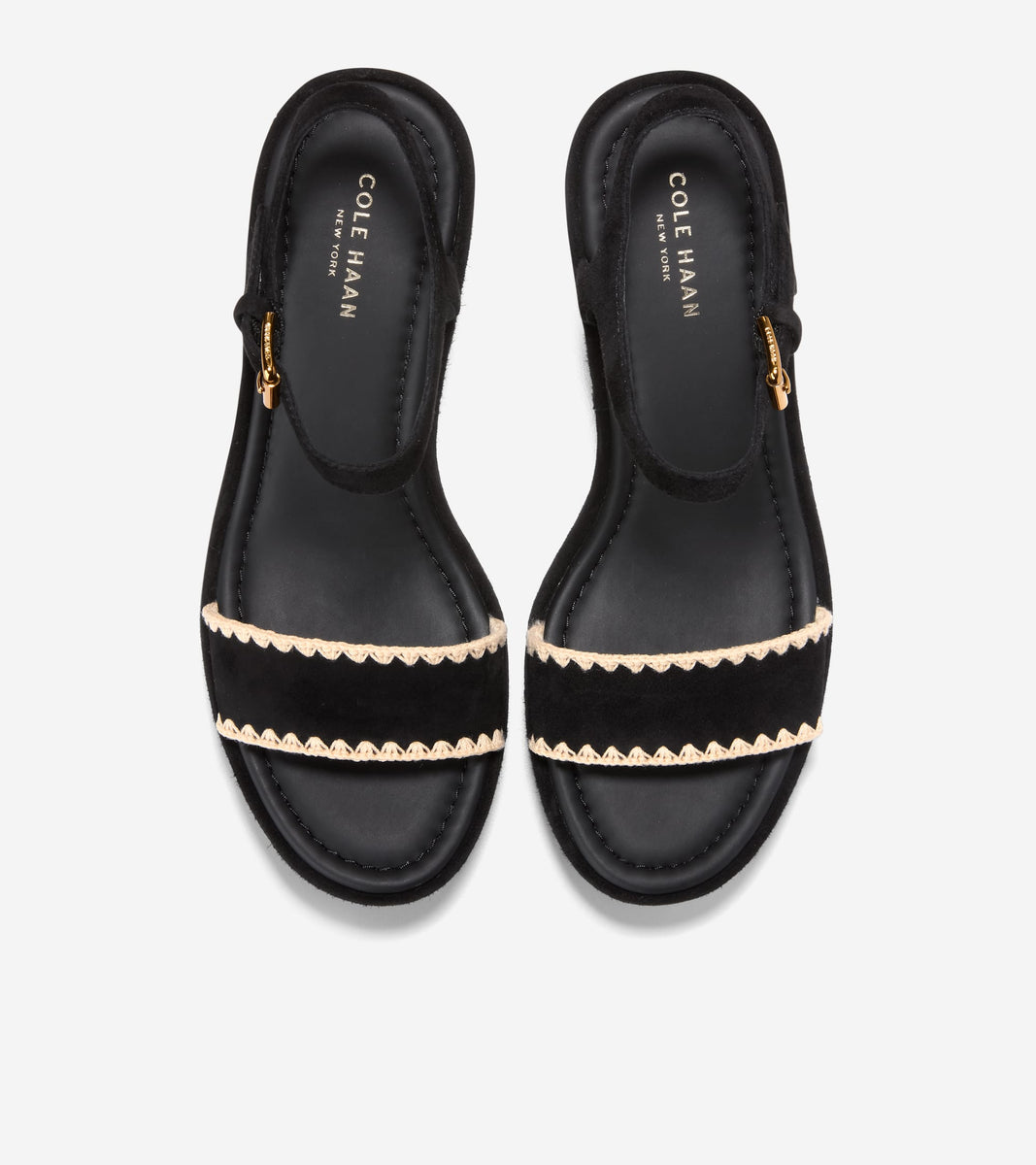 W36996:BLACK SUEDE / RAFFIA